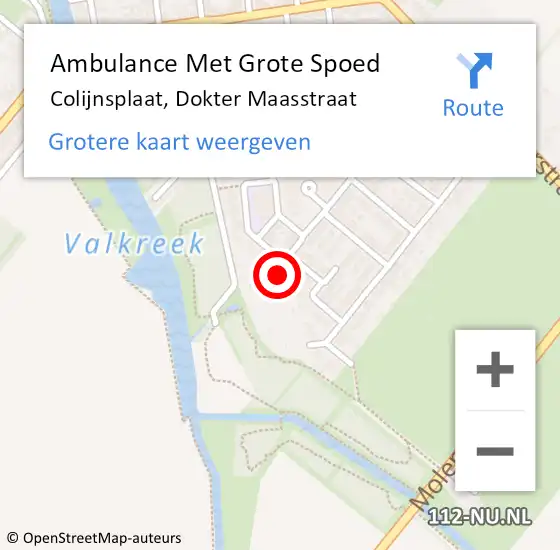 Locatie op kaart van de 112 melding: Ambulance Met Grote Spoed Naar Colijnsplaat, Dokter Maasstraat op 4 januari 2019 15:57
