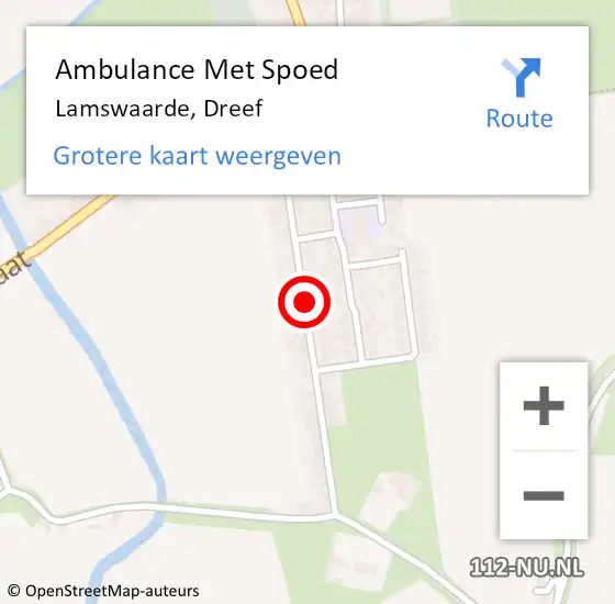 Locatie op kaart van de 112 melding: Ambulance Met Spoed Naar Lamswaarde, Dreef op 4 januari 2019 20:31
