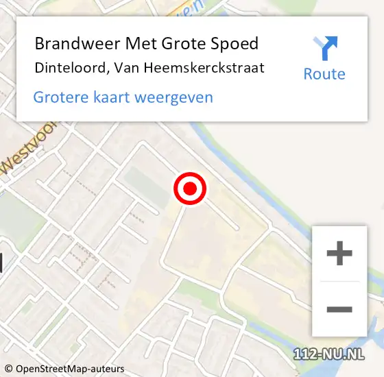 Locatie op kaart van de 112 melding: Brandweer Met Grote Spoed Naar Dinteloord, Van Heemskerckstraat op 5 januari 2019 07:54