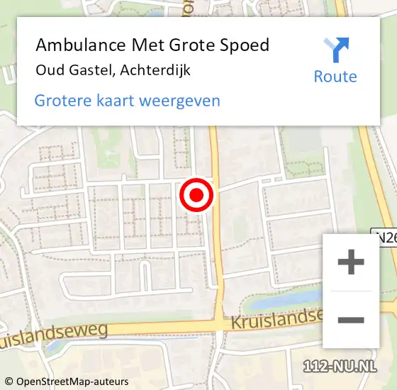 Locatie op kaart van de 112 melding: Ambulance Met Grote Spoed Naar Oud Gastel, Achterdijk op 5 januari 2019 16:15