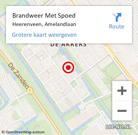 Locatie op kaart van de 112 melding: Brandweer Met Spoed Naar Heerenveen, Amelandlaan op 6 januari 2019 00:21