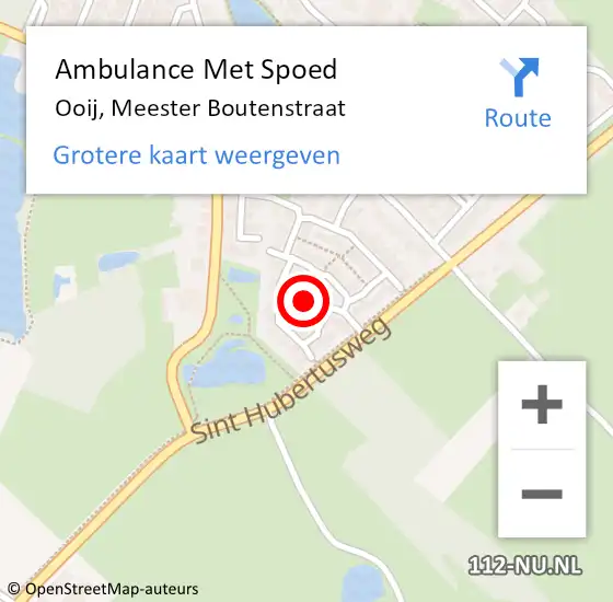 Locatie op kaart van de 112 melding: Ambulance Met Spoed Naar Ooij, Meester Boutenstraat op 6 januari 2019 00:51