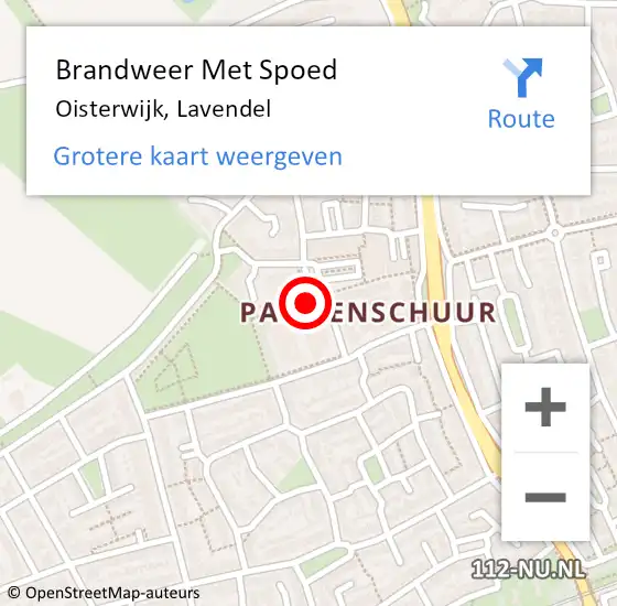 Locatie op kaart van de 112 melding: Brandweer Met Spoed Naar Oisterwijk, Lavendel op 6 januari 2019 17:04