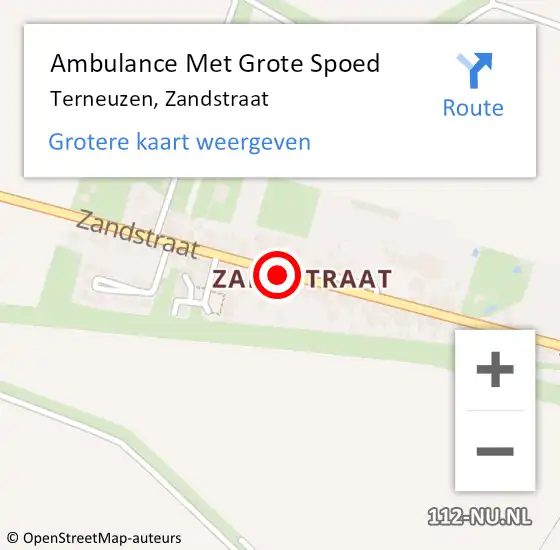 Locatie op kaart van de 112 melding: Ambulance Met Grote Spoed Naar Terneuzen, Zandstraat op 6 januari 2019 17:21