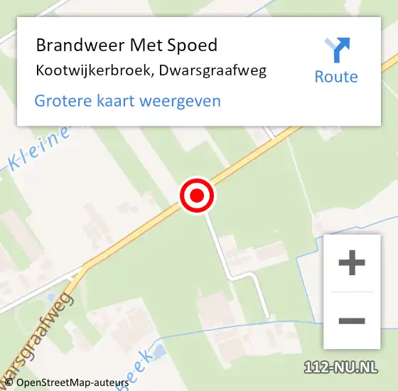 Locatie op kaart van de 112 melding: Brandweer Met Spoed Naar Kootwijkerbroek, Dwarsgraafweg op 6 januari 2019 23:10