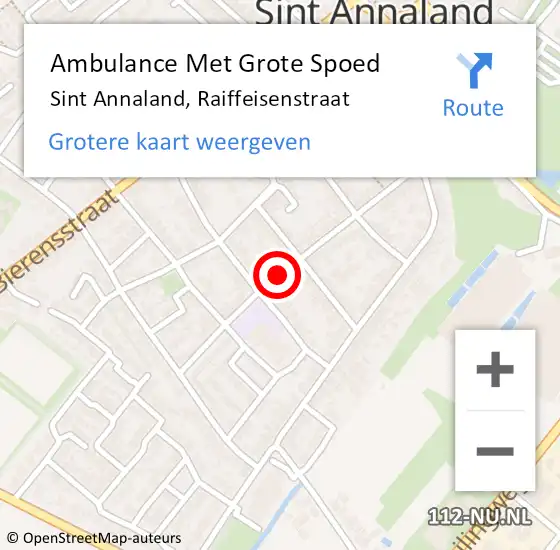 Locatie op kaart van de 112 melding: Ambulance Met Grote Spoed Naar Sint Annaland, Raiffeisenstraat op 7 januari 2019 00:14