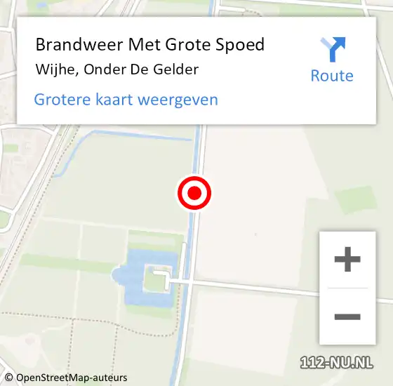 Locatie op kaart van de 112 melding: Brandweer Met Grote Spoed Naar Wijhe, Onder De Gelder op 7 januari 2019 11:17