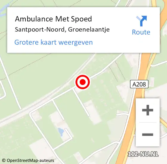 Locatie op kaart van de 112 melding: Ambulance Met Spoed Naar Santpoort-Noord, Groenelaantje op 7 januari 2019 15:25