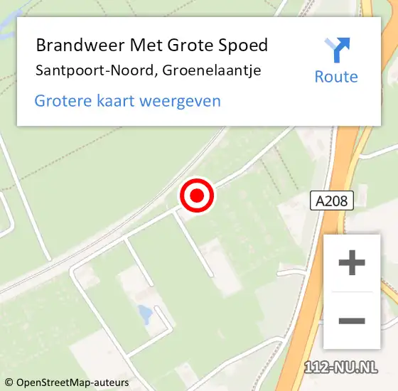 Locatie op kaart van de 112 melding: Brandweer Met Grote Spoed Naar Santpoort-Noord, Groenelaantje op 7 januari 2019 15:27