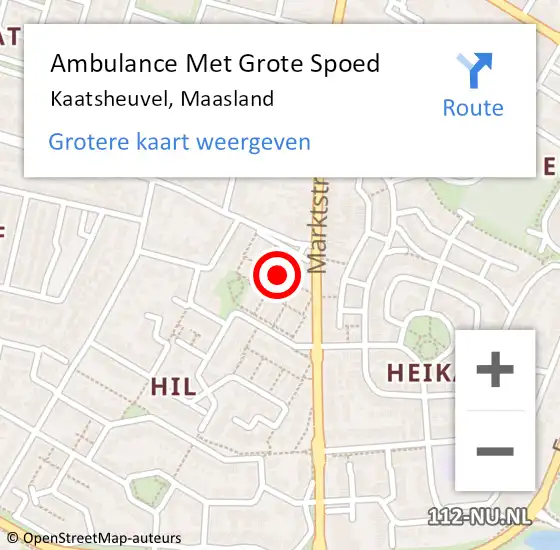 Locatie op kaart van de 112 melding: Ambulance Met Grote Spoed Naar Kaatsheuvel, Maasland op 7 januari 2019 21:10