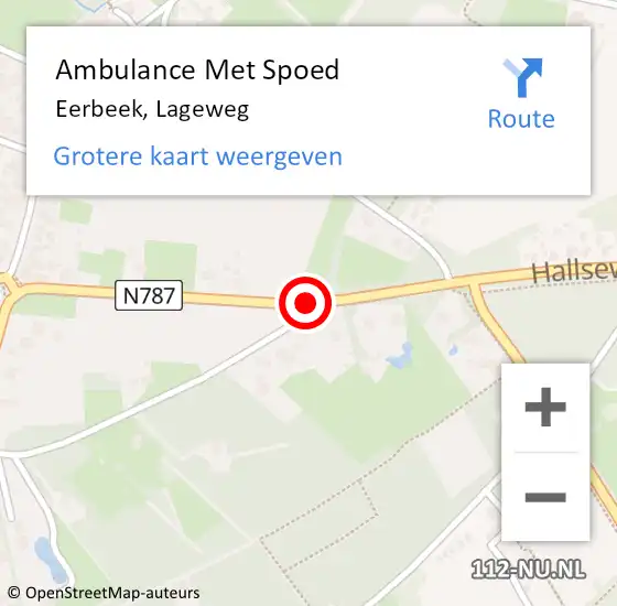 Locatie op kaart van de 112 melding: Ambulance Met Spoed Naar Eerbeek, Lageweg op 8 januari 2019 04:49