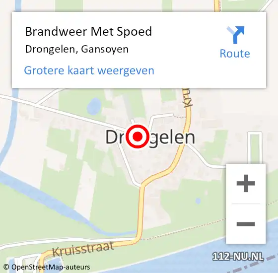 Locatie op kaart van de 112 melding: Brandweer Met Spoed Naar Drongelen, Gansoyen op 8 januari 2019 09:09