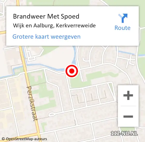 Locatie op kaart van de 112 melding: Brandweer Met Spoed Naar Wijk en Aalburg, Kerkverreweide op 8 januari 2019 09:12