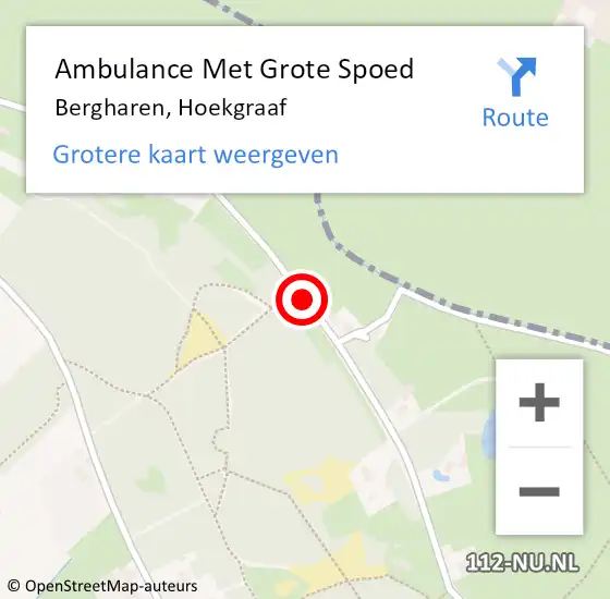 Locatie op kaart van de 112 melding: Ambulance Met Grote Spoed Naar Bergharen, Hoekgraaf op 9 januari 2019 03:28