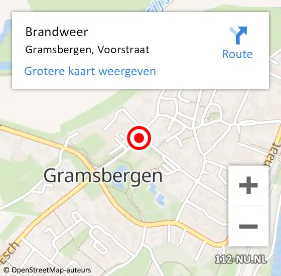 Locatie op kaart van de 112 melding: Brandweer Gramsbergen, Voorstraat op 9 januari 2019 10:04