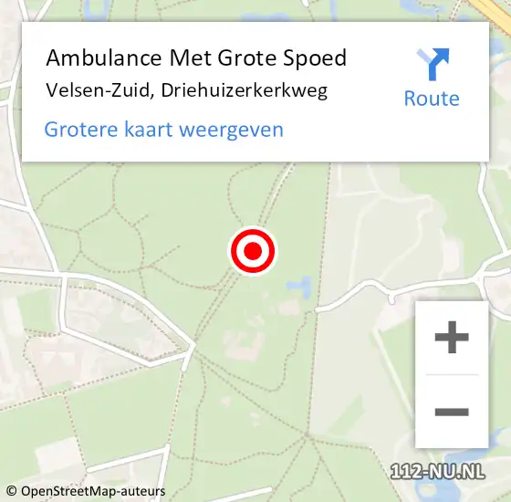 Locatie op kaart van de 112 melding: Ambulance Met Grote Spoed Naar Velsen-Zuid, Driehuizerkerkweg op 9 januari 2019 13:16