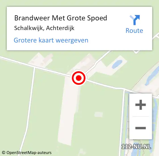 Locatie op kaart van de 112 melding: Brandweer Met Grote Spoed Naar Schalkwijk, Achterdijk op 9 januari 2019 23:35