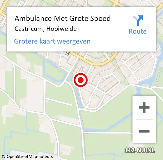 Locatie op kaart van de 112 melding: Ambulance Met Grote Spoed Naar Castricum, Hooiweide op 10 januari 2019 05:35