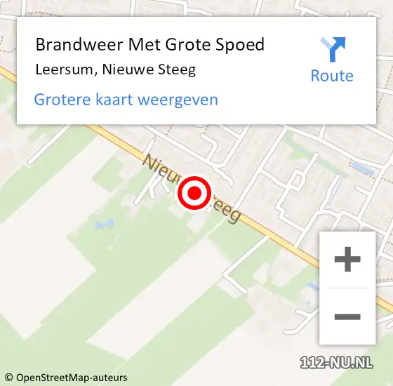 Locatie op kaart van de 112 melding: Brandweer Met Grote Spoed Naar Leersum, Nieuwe Steeg op 10 januari 2019 08:17