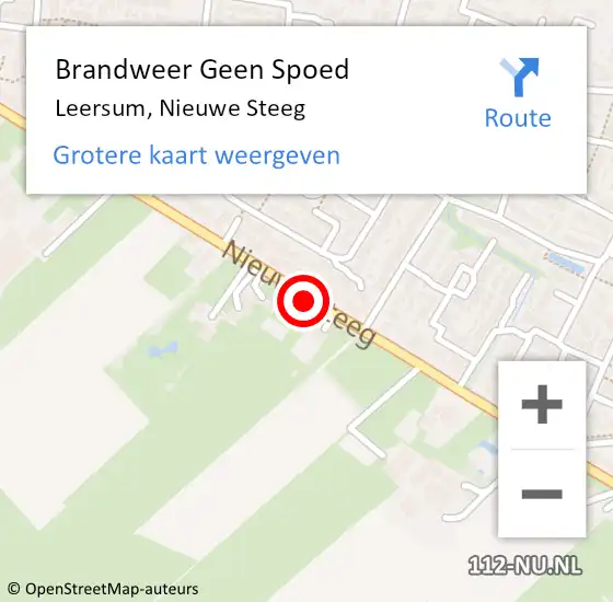 Locatie op kaart van de 112 melding: Brandweer Geen Spoed Naar Leersum, Nieuwe Steeg op 10 januari 2019 08:21