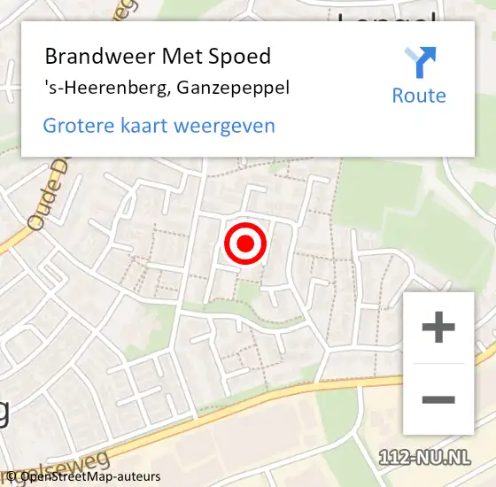 Locatie op kaart van de 112 melding: Brandweer Met Spoed Naar 's-Heerenberg, Ganzepeppel op 10 januari 2019 21:06