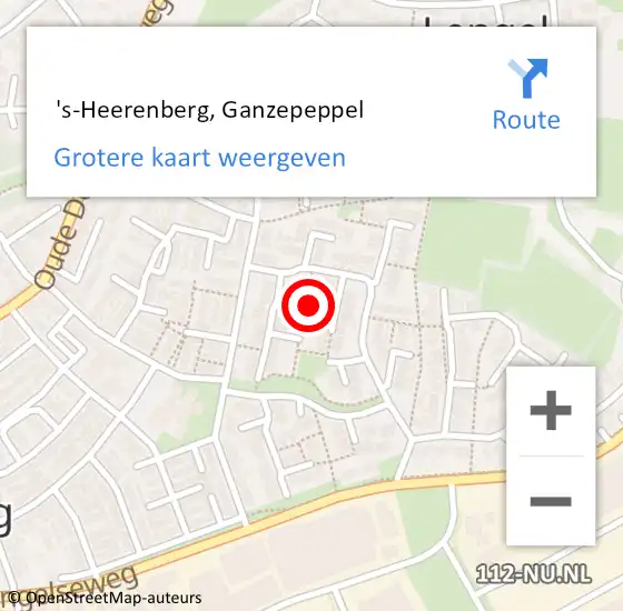 Locatie op kaart van de 112 melding:  's-Heerenberg, Ganzepeppel op 10 januari 2019 21:29