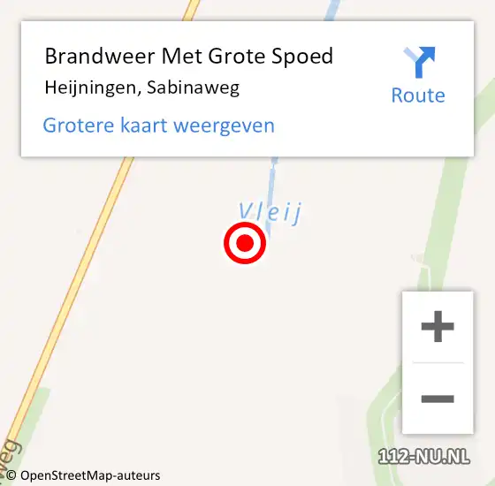 Locatie op kaart van de 112 melding: Brandweer Met Grote Spoed Naar Heijningen, Sabinaweg op 20 maart 2014 10:43