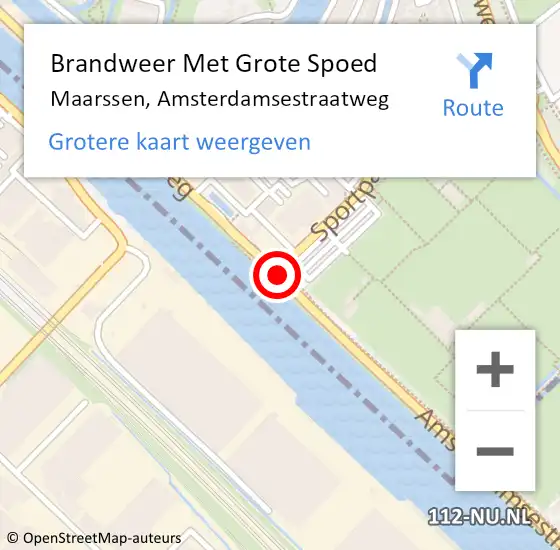 Locatie op kaart van de 112 melding: Brandweer Met Grote Spoed Naar Maarssen, Amsterdamsestraatweg op 11 januari 2019 14:47