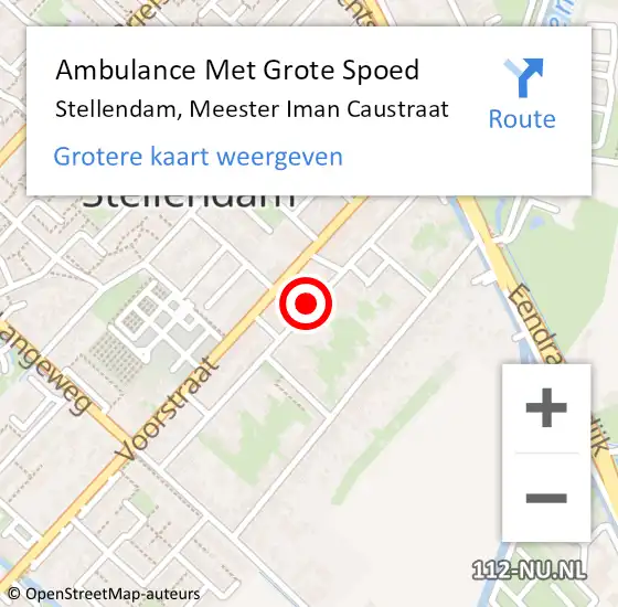 Locatie op kaart van de 112 melding: Ambulance Met Grote Spoed Naar Stellendam, Meester Iman Caustraat op 12 januari 2019 04:13