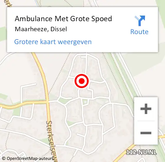 Locatie op kaart van de 112 melding: Ambulance Met Grote Spoed Naar Maarheeze, Dissel op 12 januari 2019 11:26