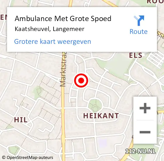 Locatie op kaart van de 112 melding: Ambulance Met Grote Spoed Naar Kaatsheuvel, Langemeer op 12 januari 2019 13:40