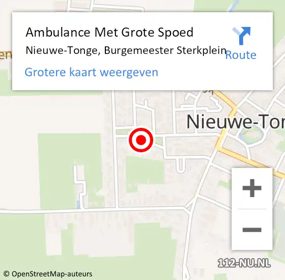Locatie op kaart van de 112 melding: Ambulance Met Grote Spoed Naar Nieuwe-Tonge, Burgemeester Sterkplein op 12 januari 2019 18:17