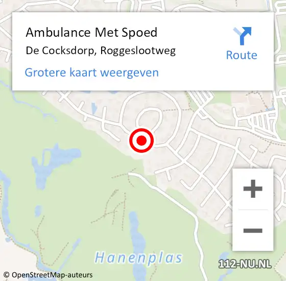 Locatie op kaart van de 112 melding: Ambulance Met Spoed Naar De Cocksdorp, Roggeslootweg op 12 januari 2019 20:49