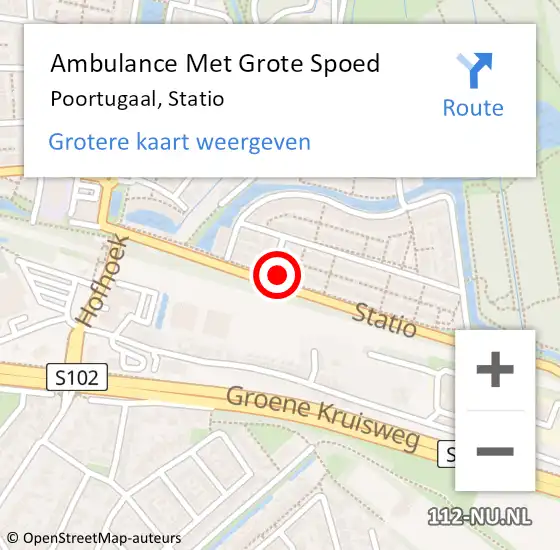 Locatie op kaart van de 112 melding: Ambulance Met Grote Spoed Naar Poortugaal, Statio op 13 januari 2019 00:37