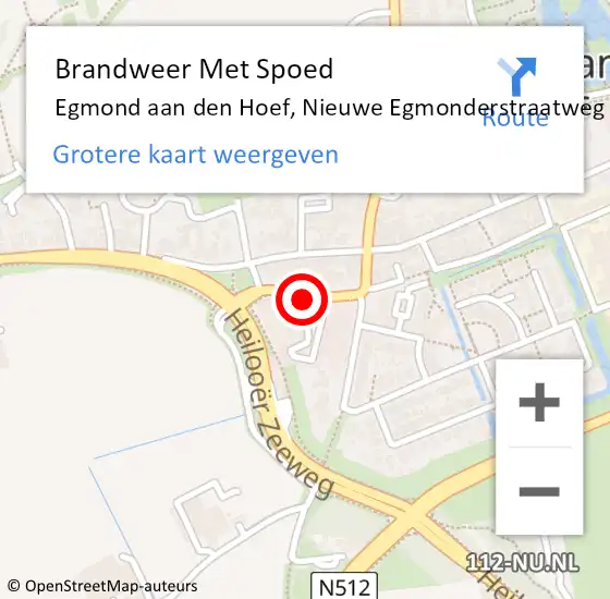 Locatie op kaart van de 112 melding: Brandweer Met Spoed Naar Egmond aan den Hoef, Nieuwe Egmonderstraatweg op 13 januari 2019 02:03