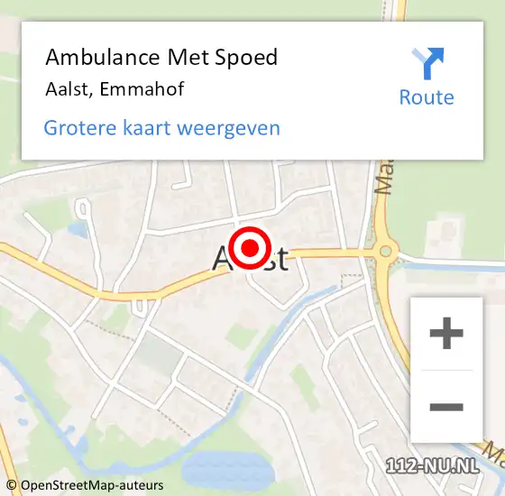 Locatie op kaart van de 112 melding: Ambulance Met Spoed Naar Aalst, Emmahof op 13 januari 2019 23:30