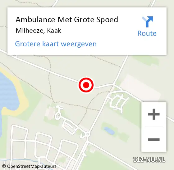 Locatie op kaart van de 112 melding: Ambulance Met Grote Spoed Naar Milheeze, Kaak op 14 januari 2019 03:18