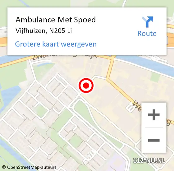 Locatie op kaart van de 112 melding: Ambulance Met Spoed Naar Halfweg, N200 Li op 14 januari 2019 17:24