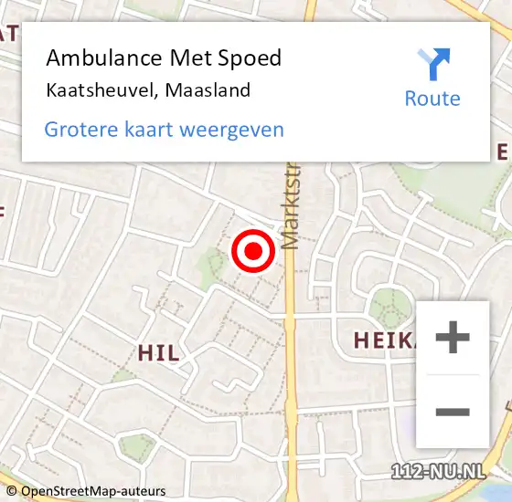 Locatie op kaart van de 112 melding: Ambulance Met Spoed Naar Kaatsheuvel, Maasland op 14 januari 2019 20:10
