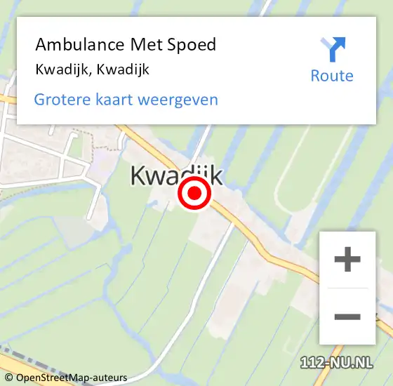 Locatie op kaart van de 112 melding: Ambulance Met Spoed Naar Kwadijk, Kwadijk op 14 januari 2019 20:13