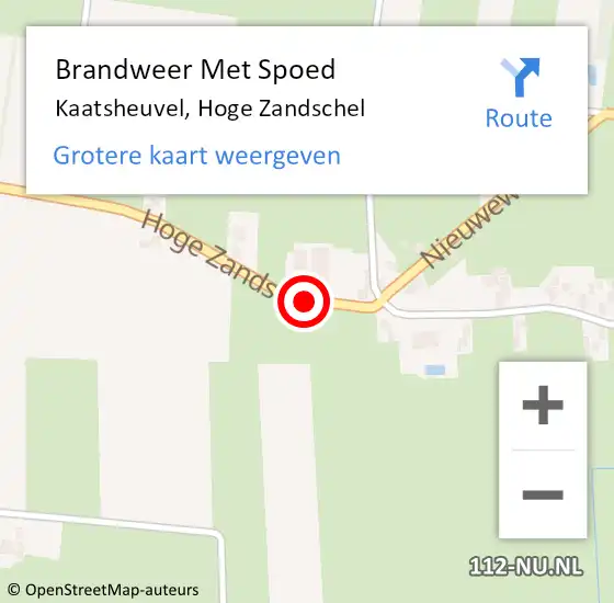Locatie op kaart van de 112 melding: Brandweer Met Spoed Naar Kaatsheuvel, Hoge Zandschel op 15 januari 2019 07:53