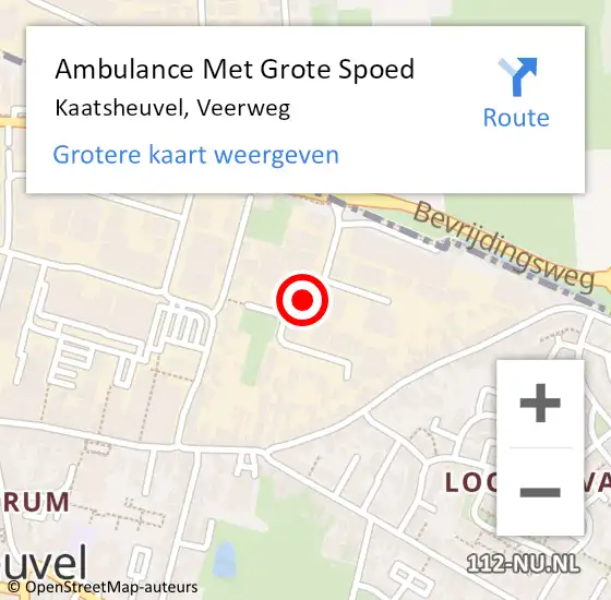 Locatie op kaart van de 112 melding: Ambulance Met Grote Spoed Naar Kaatsheuvel, Veerweg op 15 januari 2019 13:53