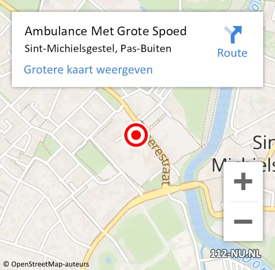 Locatie op kaart van de 112 melding: Ambulance Met Grote Spoed Naar Sint-Michielsgestel, Pas-Buiten op 15 januari 2019 14:18