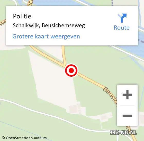 Locatie op kaart van de 112 melding: Politie Schalkwijk, Beusichemseweg op 15 januari 2019 18:11