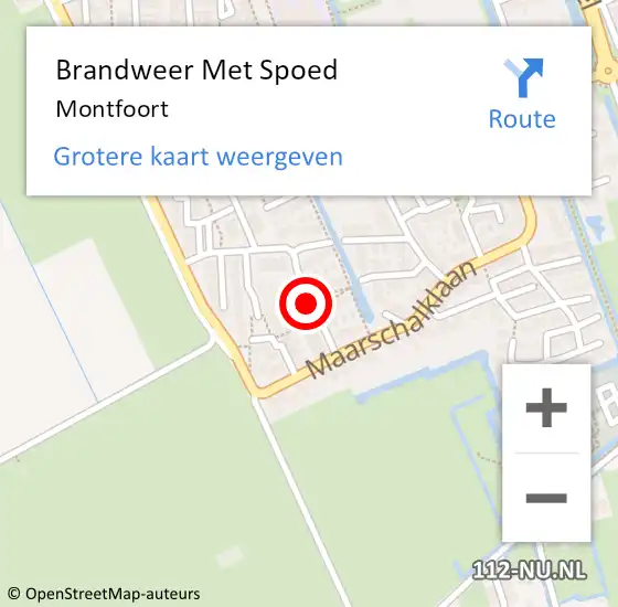 Locatie op kaart van de 112 melding: Brandweer Met Spoed Naar Montfoort op 15 januari 2019 19:51