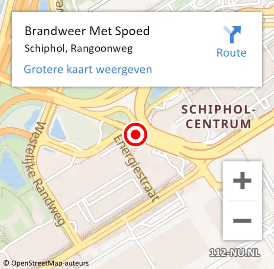 Locatie op kaart van de 112 melding: Brandweer Met Spoed Naar Schiphol, Boulevard op 16 januari 2019 08:33