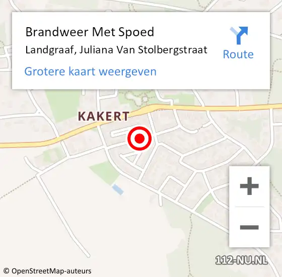 Locatie op kaart van de 112 melding: Brandweer Met Spoed Naar Landgraaf, Juliana Van Stolbergstraat op 16 januari 2019 15:41