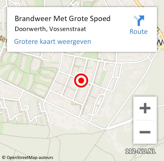 Locatie op kaart van de 112 melding: Brandweer Met Grote Spoed Naar Doorwerth, Vossenstraat op 16 januari 2019 22:15