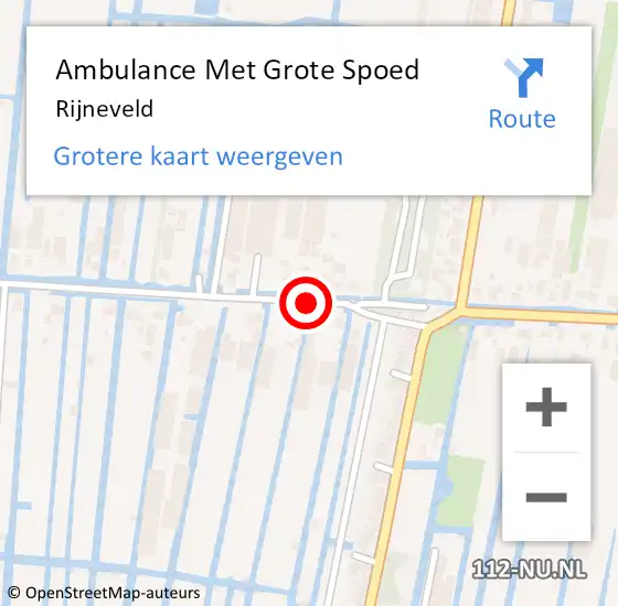 Locatie op kaart van de 112 melding: Ambulance Met Grote Spoed Naar Rijneveld op 17 januari 2019 02:58