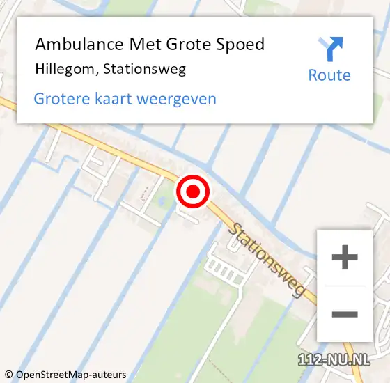 Locatie op kaart van de 112 melding: Ambulance Met Grote Spoed Naar Hillegom, Stationsweg op 17 januari 2019 05:16